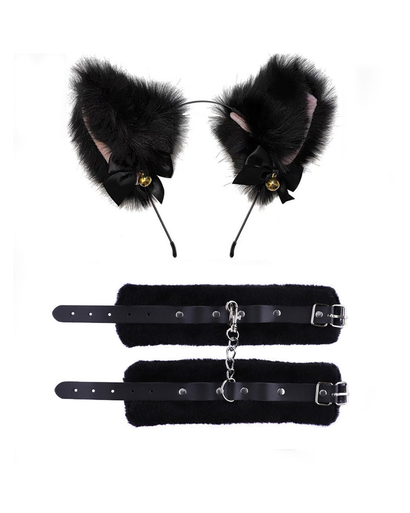 Sey Bell Collar Tail Jewelry Maid Costume Headdress Neck Accessory Props Set