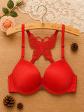 Front Closure Butterfly Back Push-Up Bra