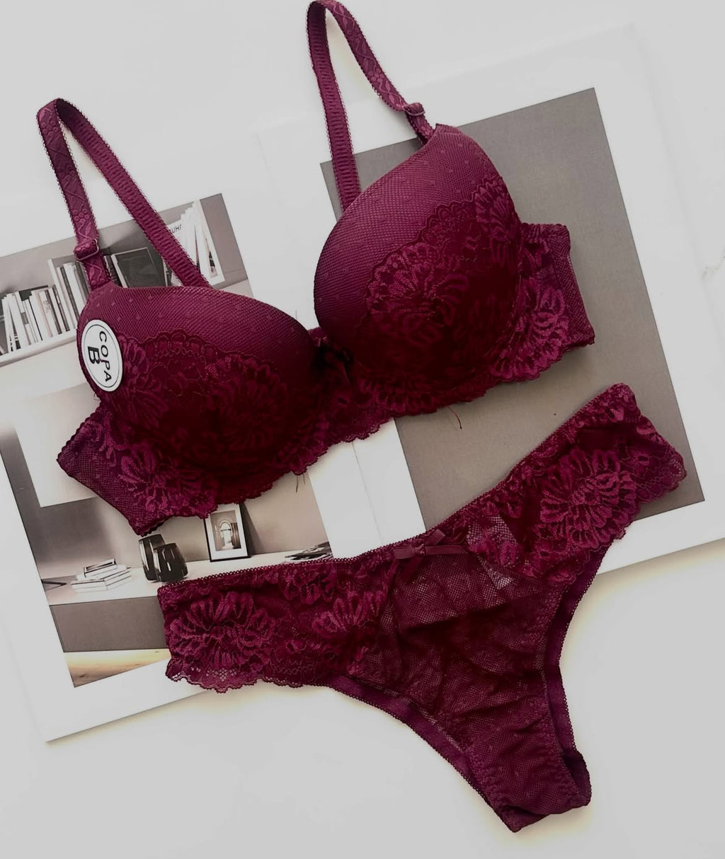 Women floral lace lingrie sets