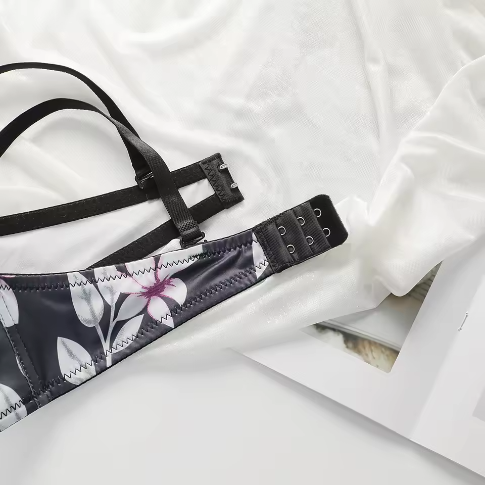 Printed Push-Up Bra & Panty Set.