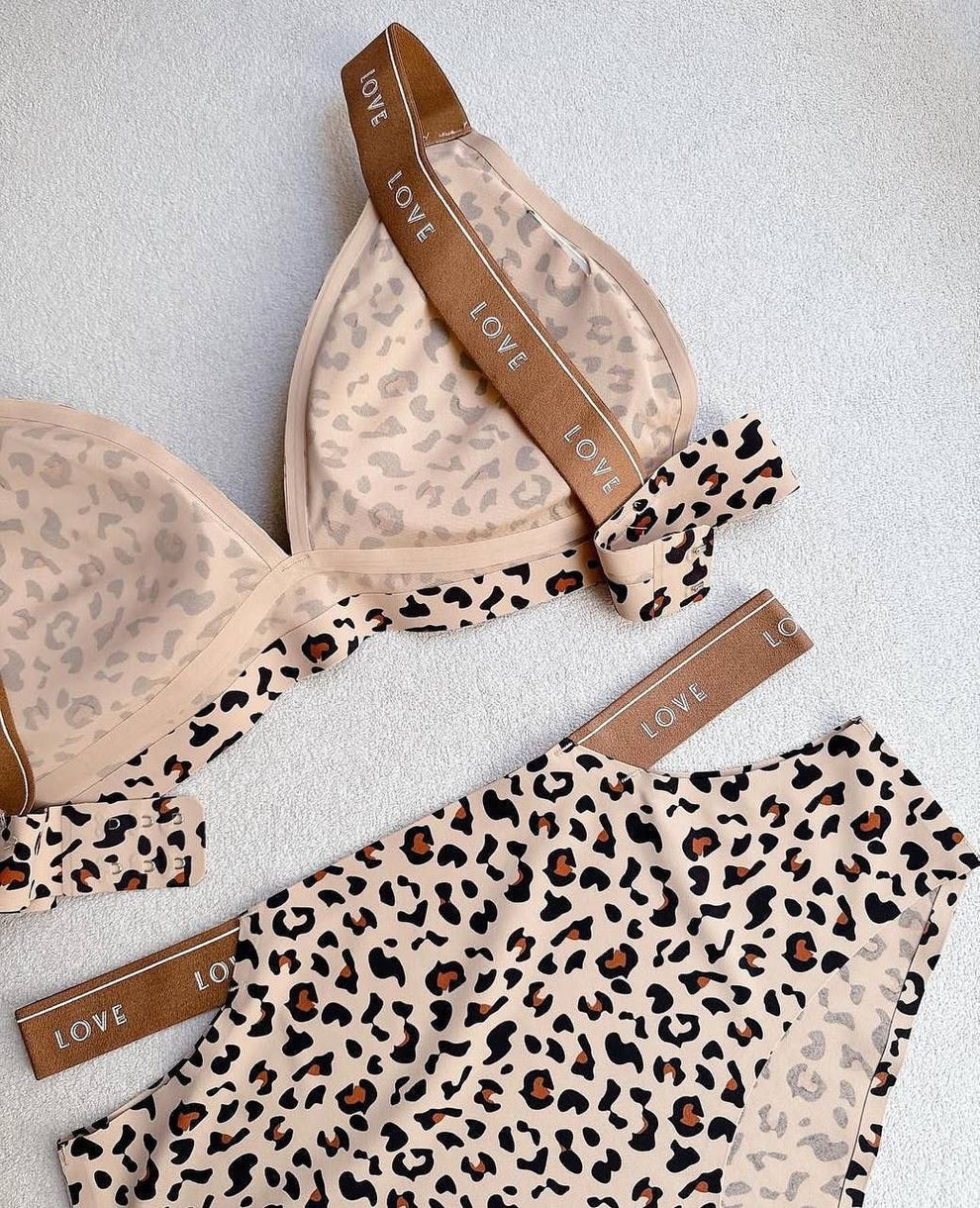 Leopaard Print Bra Panty Set