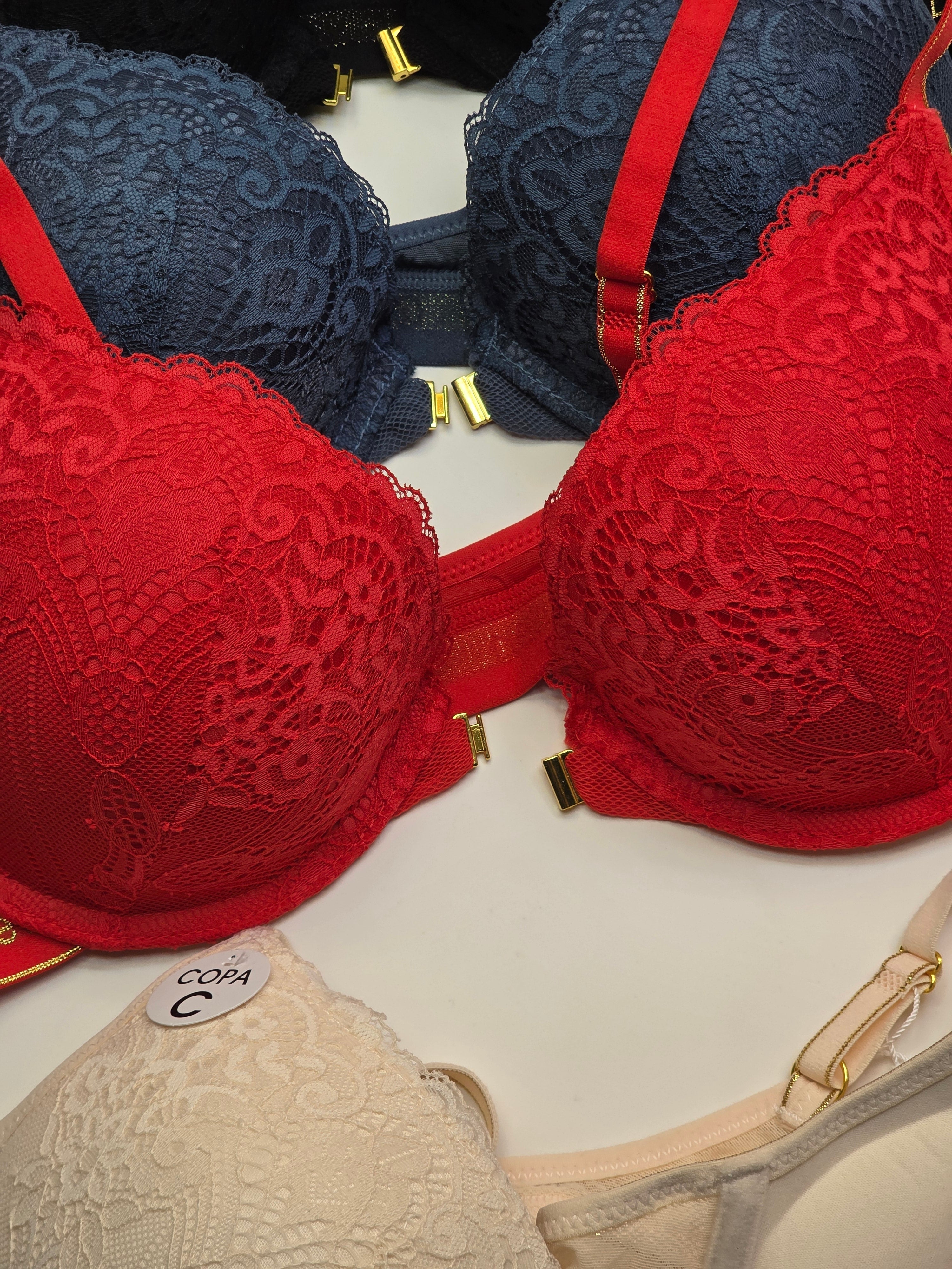 Front Buckle  Double Padded Full Coverage Bra.